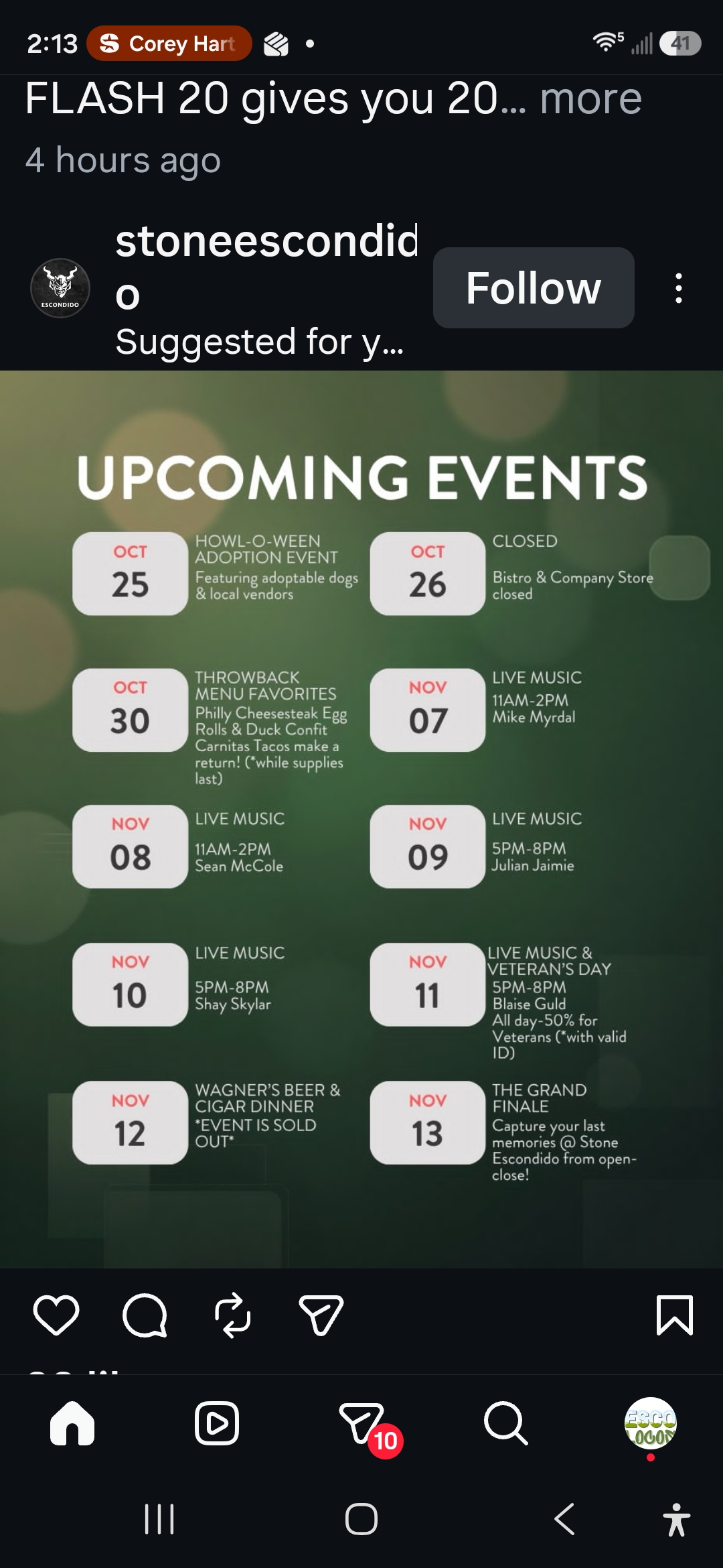 Flyer for Throwback Menu Favorites Return